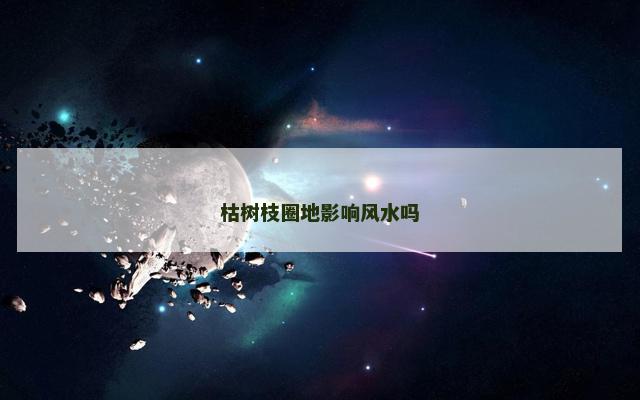 枯树枝圈地影响风水吗