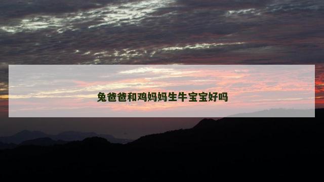 兔爸爸和鸡妈妈生牛宝宝好吗