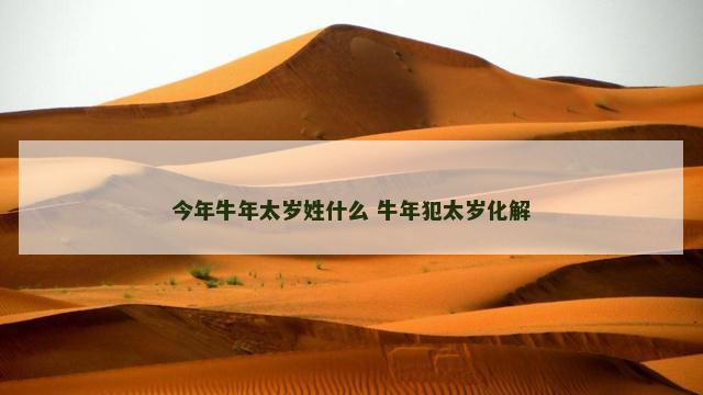 今年牛年太岁姓什么 牛年犯太岁化解