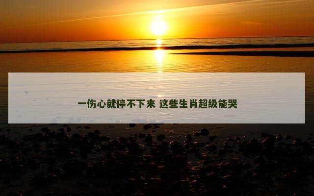 一伤心就停不下来 这些生肖超级能哭