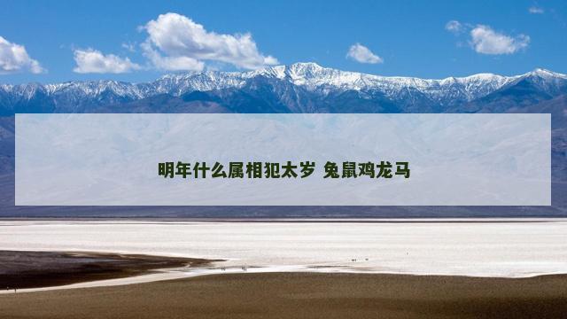 明年什么属相犯太岁 兔鼠鸡龙马
