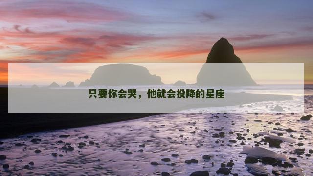 只要你会哭，他就会投降的星座