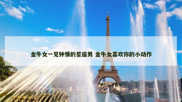 金牛女一见钟情的星座男 金牛女喜欢你的小动作