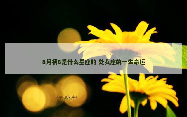8月初8是什么星座的 处女座的一生命运