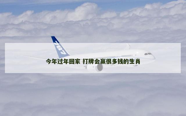 今年过年回家 打牌会赢很多钱的生肖