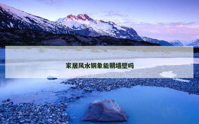 家居风水铜象能朝墙壁吗