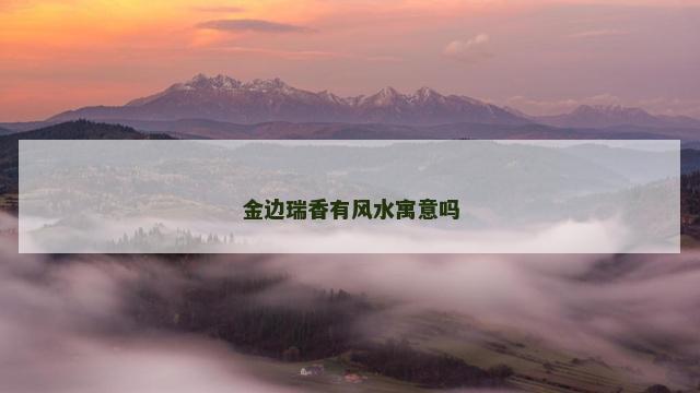 金边瑞香有风水寓意吗