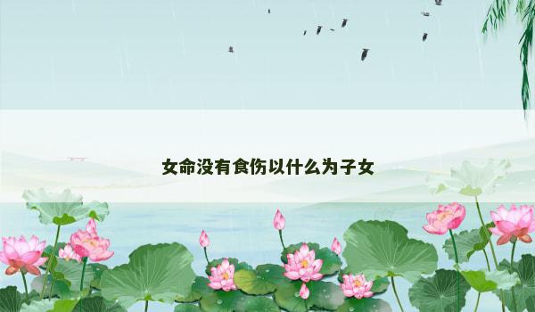 女命没有食伤以什么为子女