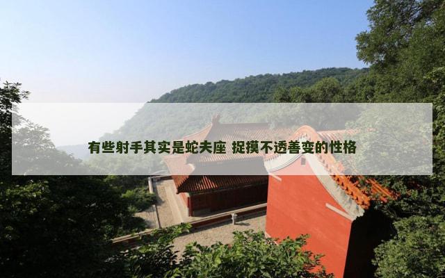 有些射手其实是蛇夫座 捉摸不透善变的性格