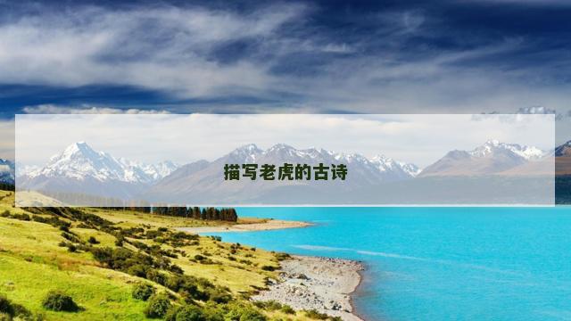 描写老虎的古诗