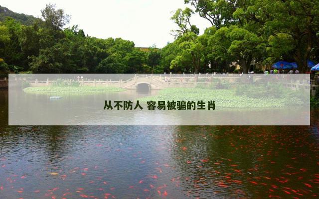 从不防人 容易被骗的生肖