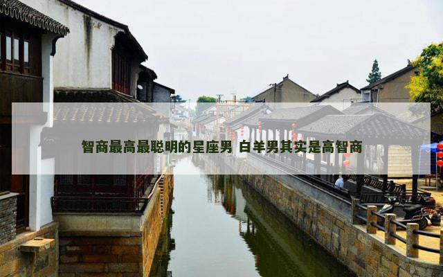 智商最高最聪明的星座男 白羊男其实是高智商
