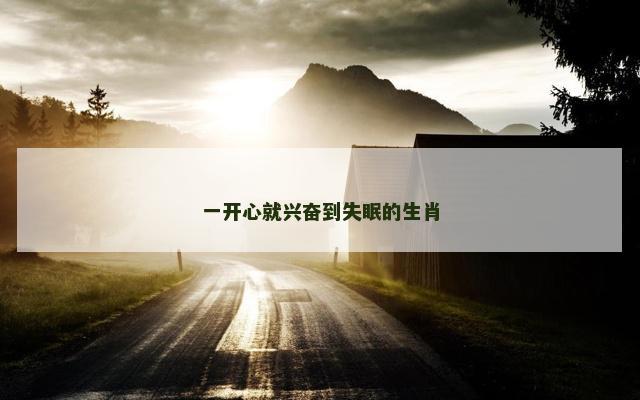 一开心就兴奋到失眠的生肖