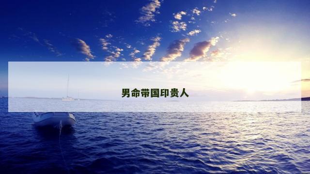 男命带国印贵人