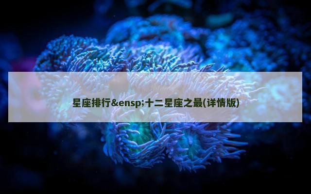 星座排行 十二星座之最(详情版)