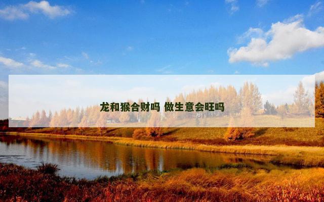 龙和猴合财吗 做生意会旺吗