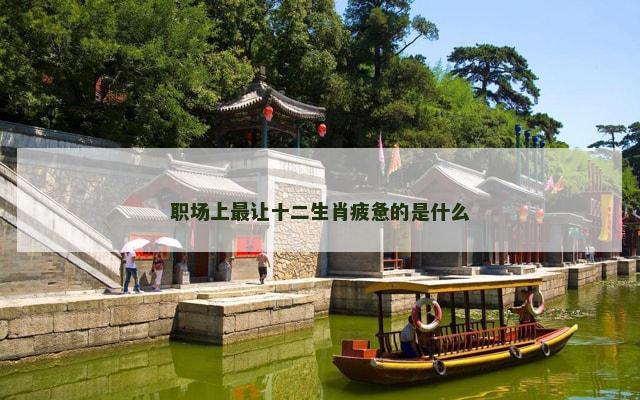 职场上最让十二生肖疲惫的是什么