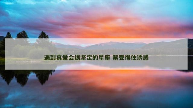 遇到真爱会很坚定的星座 禁受得住诱惑