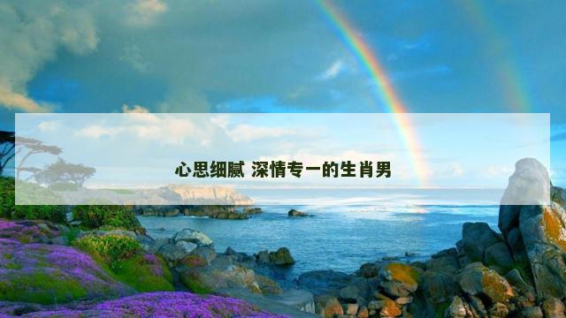 心思细腻 深情专一的生肖男