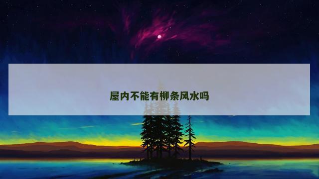 屋内不能有柳条风水吗