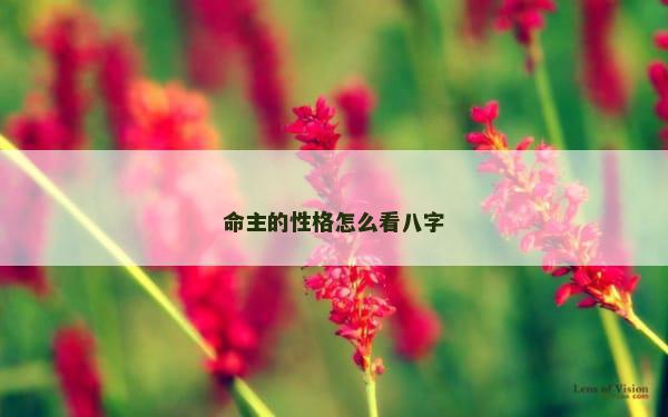 命主的性格怎么看八字