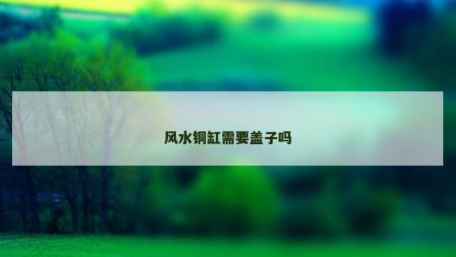 风水铜缸需要盖子吗
