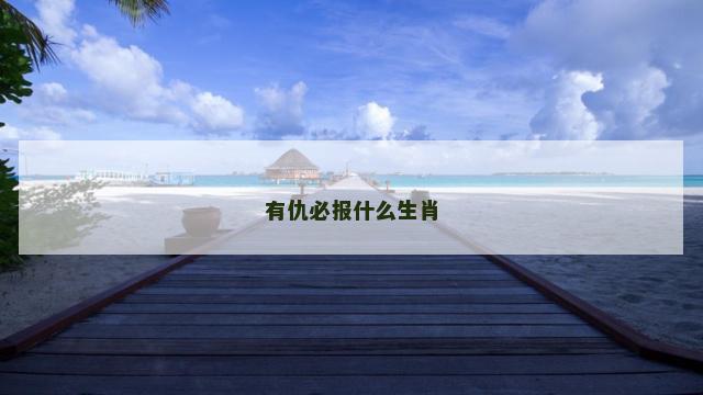 有仇必报什么生肖