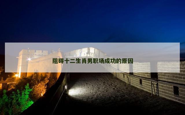 阻碍十二生肖男职场成功的原因