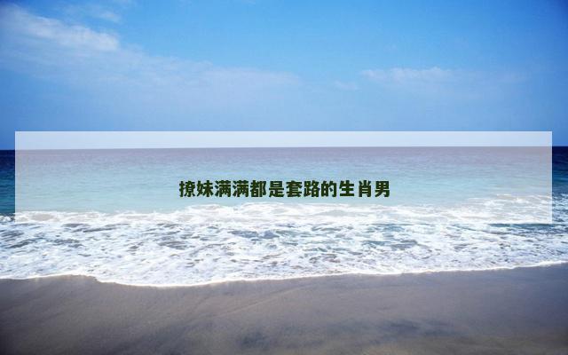 撩妹满满都是套路的生肖男