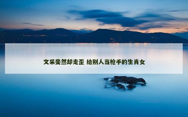 文采斐然却走歪 给别人当枪手的生肖女