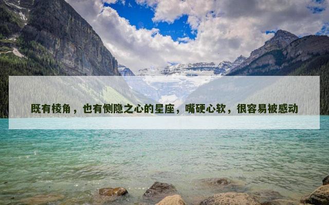 既有棱角，也有恻隐之心的星座，嘴硬心软，很容易被感动