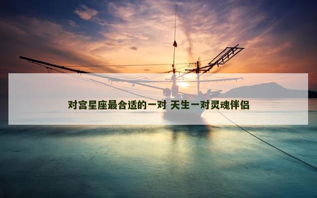 对宫星座最合适的一对 天生一对灵魂伴侣