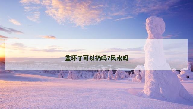 盆坏了可以扔吗?风水吗