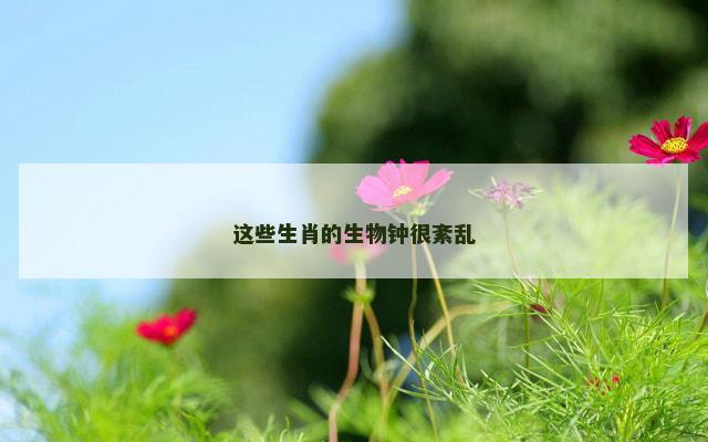 这些生肖的生物钟很紊乱