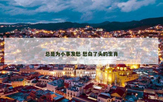 总是为小事发愁 愁白了头的生肖