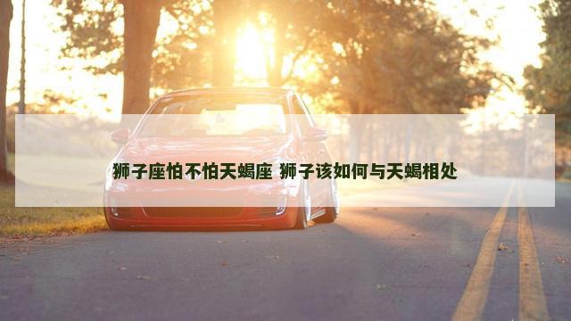 狮子座怕不怕天蝎座 狮子该如何与天蝎相处