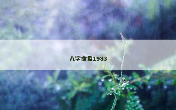 八字命盘1983