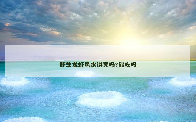 野生龙虾风水讲究吗?能吃吗