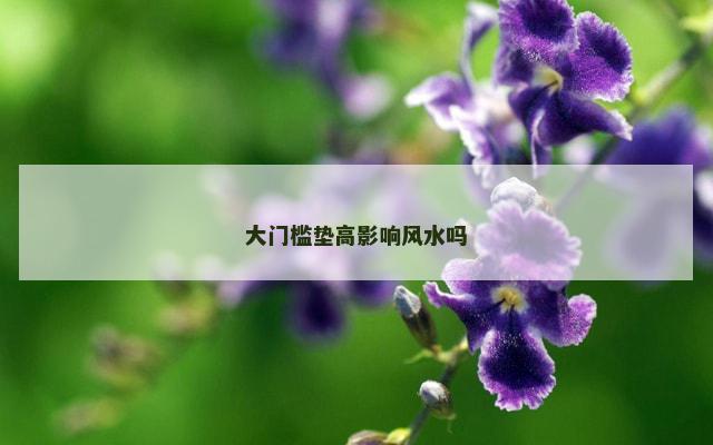 大门槛垫高影响风水吗