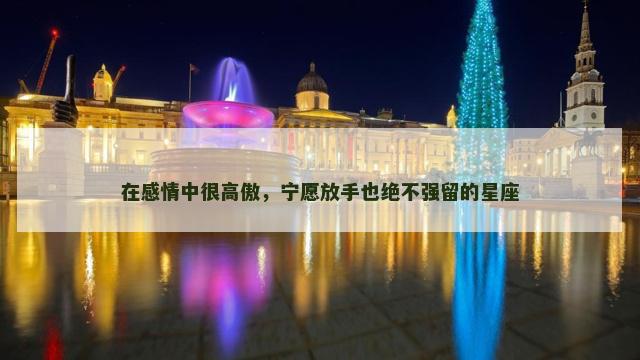 在感情中很高傲，宁愿放手也绝不强留的星座