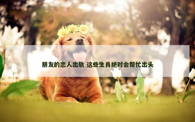 朋友的恋人出轨 这些生肖绝对会帮忙出头