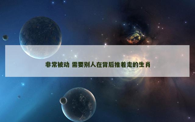 非常被动 需要别人在背后推着走的生肖