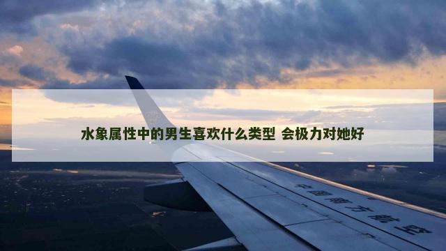 水象属性中的男生喜欢什么类型 会极力对她好