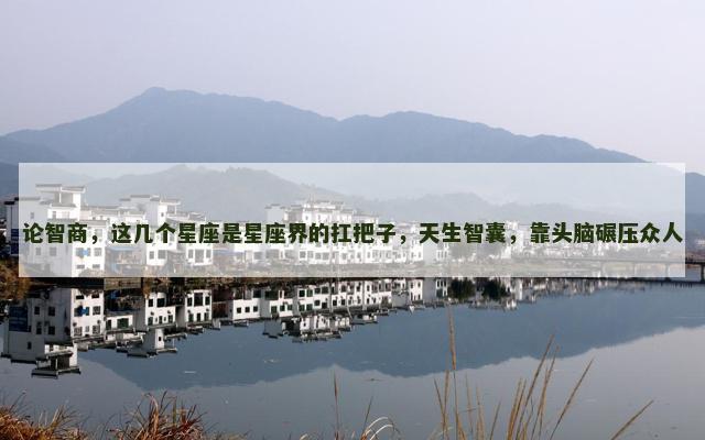 论智商，这几个星座是星座界的扛把子，天生智囊，靠头脑碾压众人