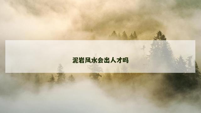 泥岩风水会出人才吗