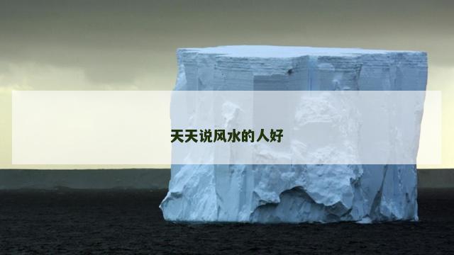 天天说风水的人好