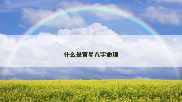 什么是官星八字命理