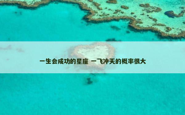 一生会成功的星座 一飞冲天的概率很大