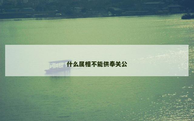 什么属相不能供奉关公