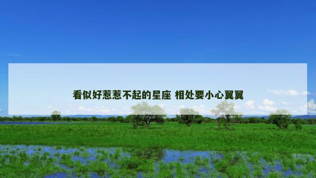 看似好惹惹不起的星座 相处要小心翼翼